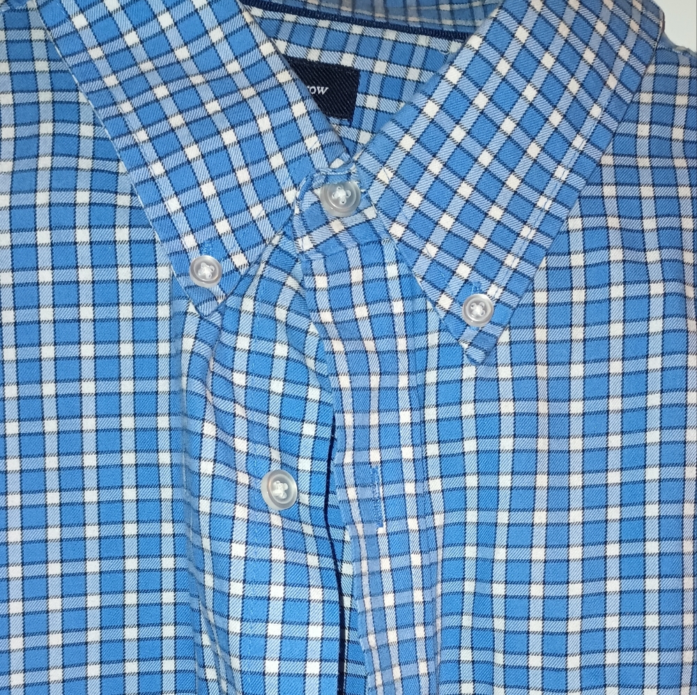 Men's Long Sleeve XL Blue Check Croft & Barrow